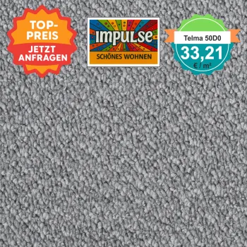 Quadratisches Bild vom Vorwerk Telma Teppichboden in hellgrau